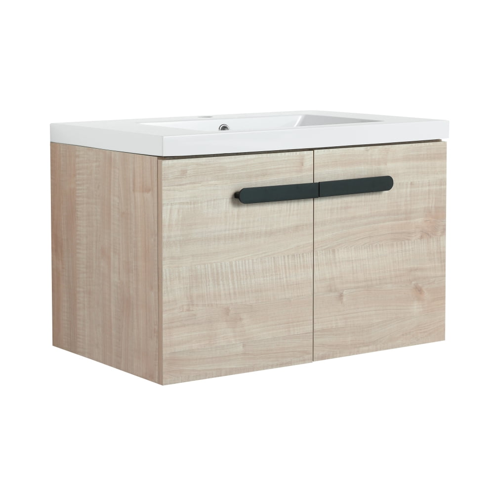 Tcbosik Bathroom Vanity with Resin Sink, 30 inch Floating Vanity ...