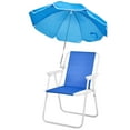 thumbnail image 1 of Tcbosik Beach Chair with Umbrella for Adults, Folding & Portable Backpack Chair with Metal Frame, Lightweight Camping Chair for Outdoor, Sand, Lawn, Blue, 1 of 7