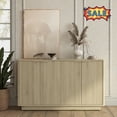 thumbnail image 1 of Tcbosik Buffet Sideboard with 4 Doors, 55 inch Accent Cabinet with Adjustable Shelves, Coffee Bar Cabinet for Kitchen, Dining Room, Living Room, Easy Assembly, Wood Color, 1 of 8