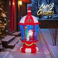 thumbnail image 1 of Tcbosik Christmas Inflatables Decoration Outdoor, 7.3ft Blow Up Santa & Penguin in Lighthouse for Holiday Winter Lawn Yard Garden, Red, 1 of 8