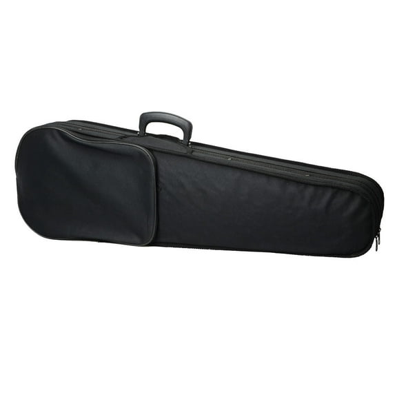 Tcbosik Cloth Fluff Triangle Shape Violin Case with Beige and Yellow Lining for 4/4 Violin, Black