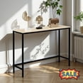 thumbnail image 1 of Tcbosik Console Table, 41 inch Sofa Table, Narrow Entryway Table with Metal Legs for Living Room, Hallway, Foyer, Light Walnut, 1 of 6