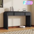 thumbnail image 1 of Tcbosik Console Table with 2 Drawers, 55" Narrow Entryway Table, Accent Sofa Table for Living Room, Hallway, Black, 1 of 10