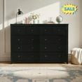thumbnail image 1 of Tcbosik Dresser with 10 Storage Drawers, 51.9" Chest of Drawers for Bedroom, Living Room, Hallway, Black, 1 of 8