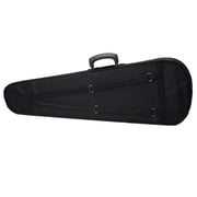 Tcbosik Durable Cloth Fluff Triangle Shape Case with Beige Lining for 4/4 Violin Black
