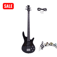 thumbnail image 1 of Tcbosik Electric Bass Guitar, 4 String Bass with Power Line and Wrench Tool for Beginners, Black, 1 of 8