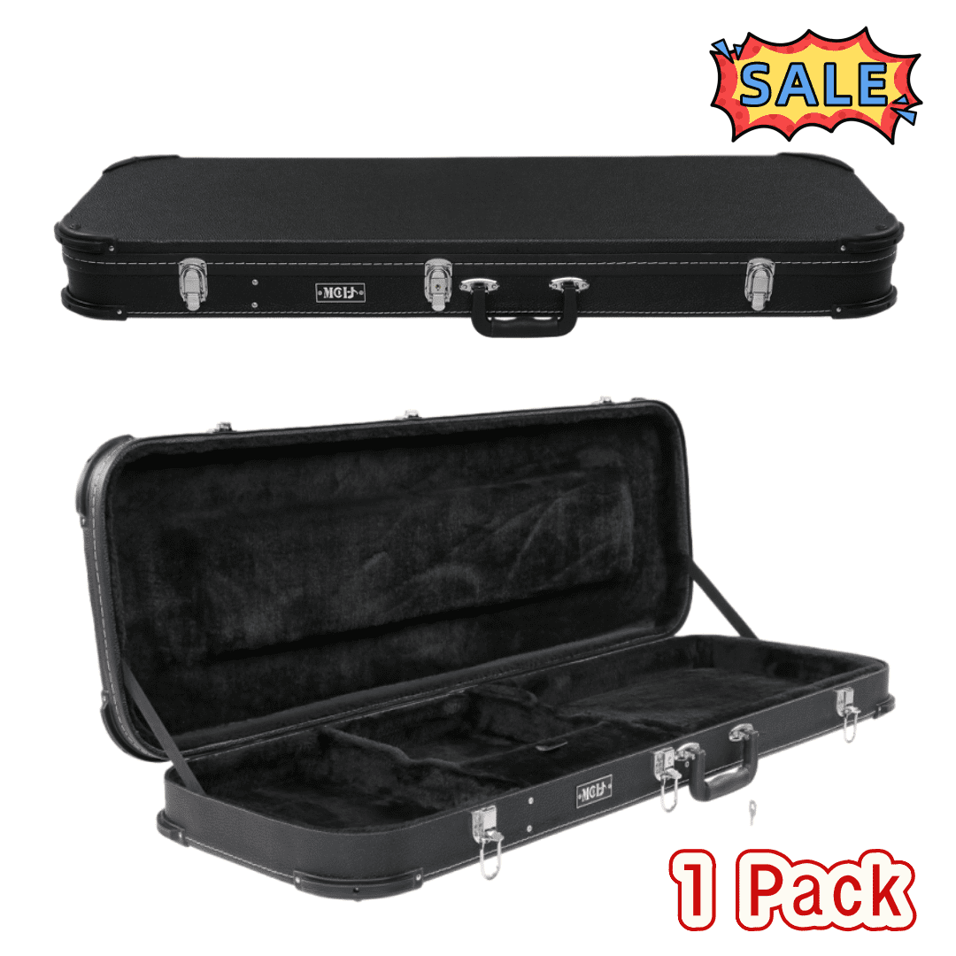Tcbosik Electric Guitar Hard Case with Lock for ST/TL/Burning Fire/170 Style, Hard-Shell Protective Carrying Case, Black