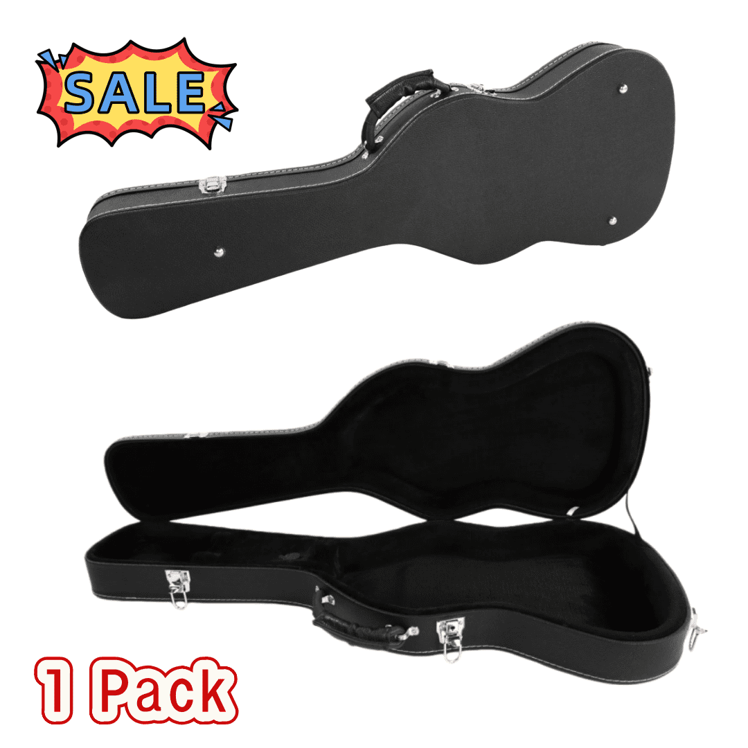 Tcbosik Electric Guitar Hard Case with Lock for Standard GST Style, Black