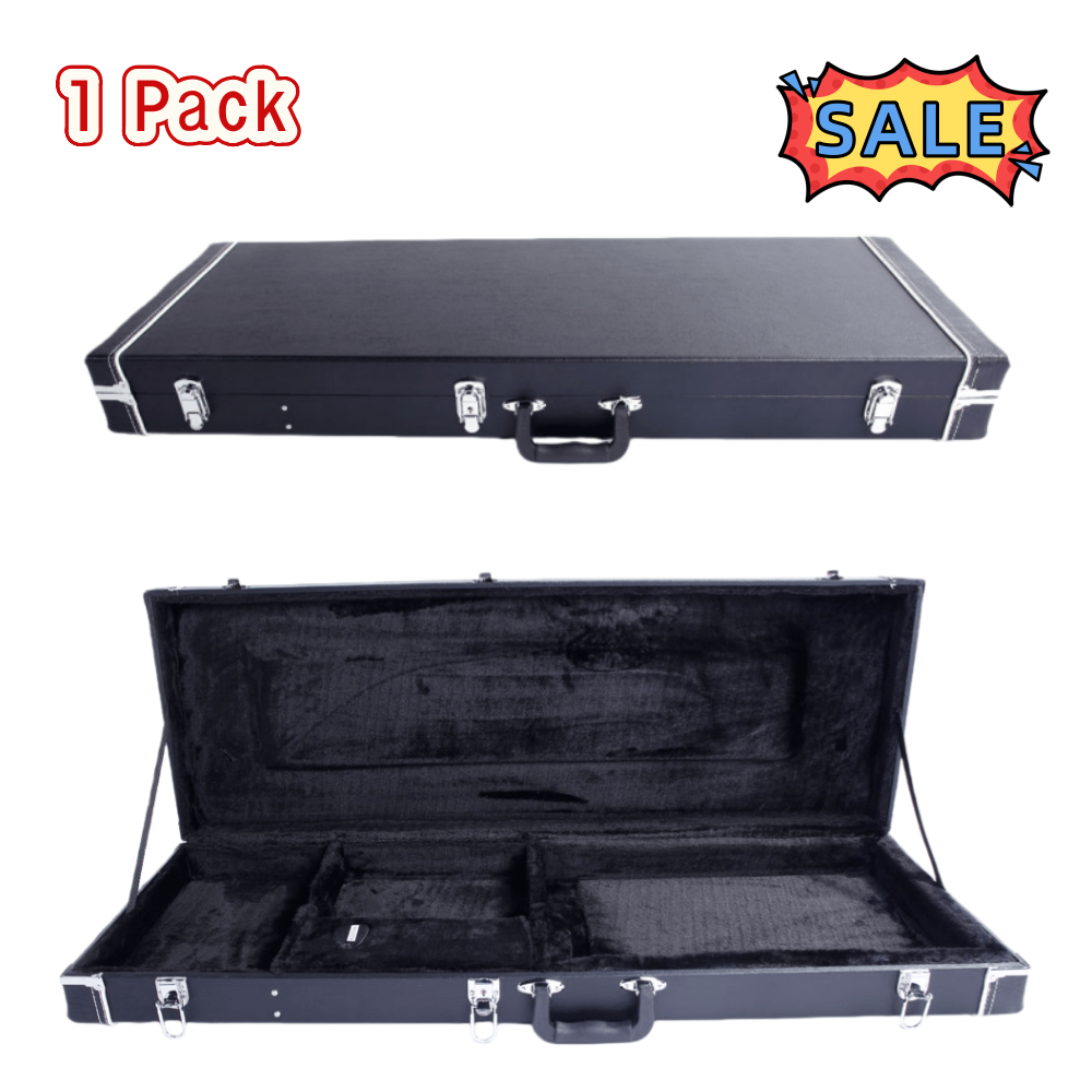 Tcbosik Electric Guitar Hard Shell Case - Portable Carrying Case for GST GTL 170 SG and Burning Fire Style - Black