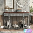 thumbnail image 1 of Tcbosik Entryway Console Table with Storage, Behind Couch Table with 4 Drawers, 52" Modern Sofa Table with Open Shelf for Living Room, Hallway, Antique Grey, 1 of 10