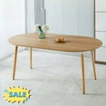 thumbnail image 1 of Tcbosik Extendable Dining Table, 39.3"-70.8" Kitchen Table, Writing Desk for Living Room, Oak & Natural, 1 of 8