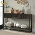 thumbnail image 1 of Tcbosik Farmhouse Console Table with 4 Drawer, 60" Long Entryway Table with Open Storage Shelf, Rustic Foyer Sofa Table for Living Room, Entryway, Hallway (Espresso), 1 of 8