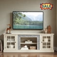 thumbnail image 1 of Tcbosik Farmhouse TV Stand for TVs up to 75 inch, Entertainment Center with Adjustable Shelves & 2 Doors, 70 inch Media Console for Living Room, White, 1 of 8