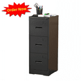 thumbnail image 1 of Tcbosik File Cabinet with Lock, Metal Vertical Filing Cabinet with 3 Drawers, Home Office Storage Cabinet for A4 Legal/Letter Size, Black, 1 of 9