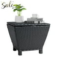 thumbnail image 1 of Tcbosik Flip Lid Patio Side Table w/ 13-Gallon Storage, All-Weather PE Wicker Accent End Table with Smooth-Lift Pneumatic Rods, Sturdy Steel Frame for Outdoor Deck & Garden (Black), 1 of 8