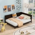 thumbnail image 1 of Tcbosik Full Size Wood Daybed Sofa Bed, Espresso, 1 of 9