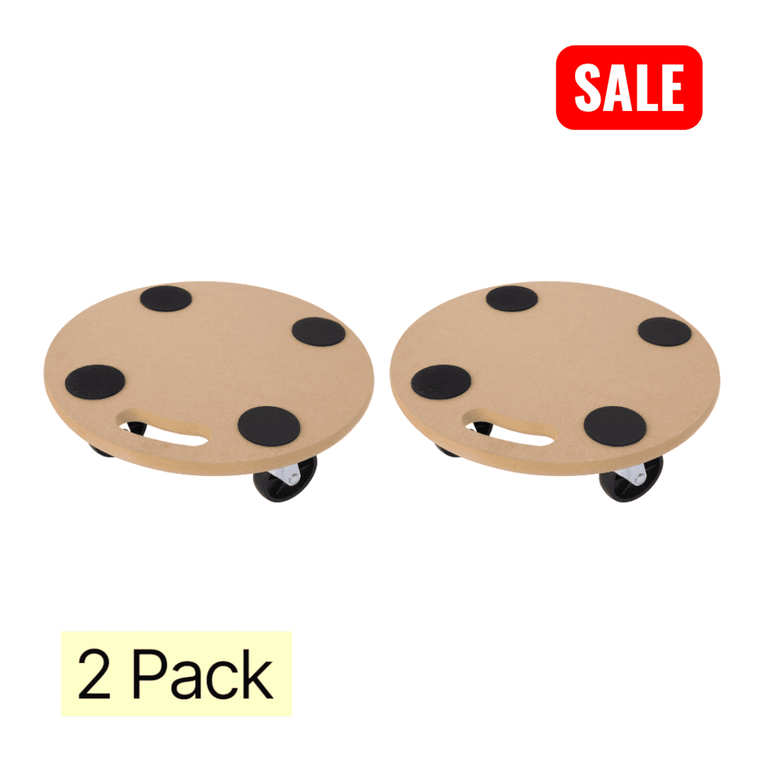 Tcbosik Furniture Moving Dollies Set of 2, 15 inch Wooden Mover, Heavy Duty Dolly for Couch, Fridge, Washer, Planter, Easy Transportation of Heavy Items, Natural