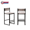 thumbnail image 1 of Tcbosik 2 Pack Bar Stools, Counter Height Bar Chair, Dining Barstool with Back for Kichen Island, Bar & Counter, Gray, 1 of 10