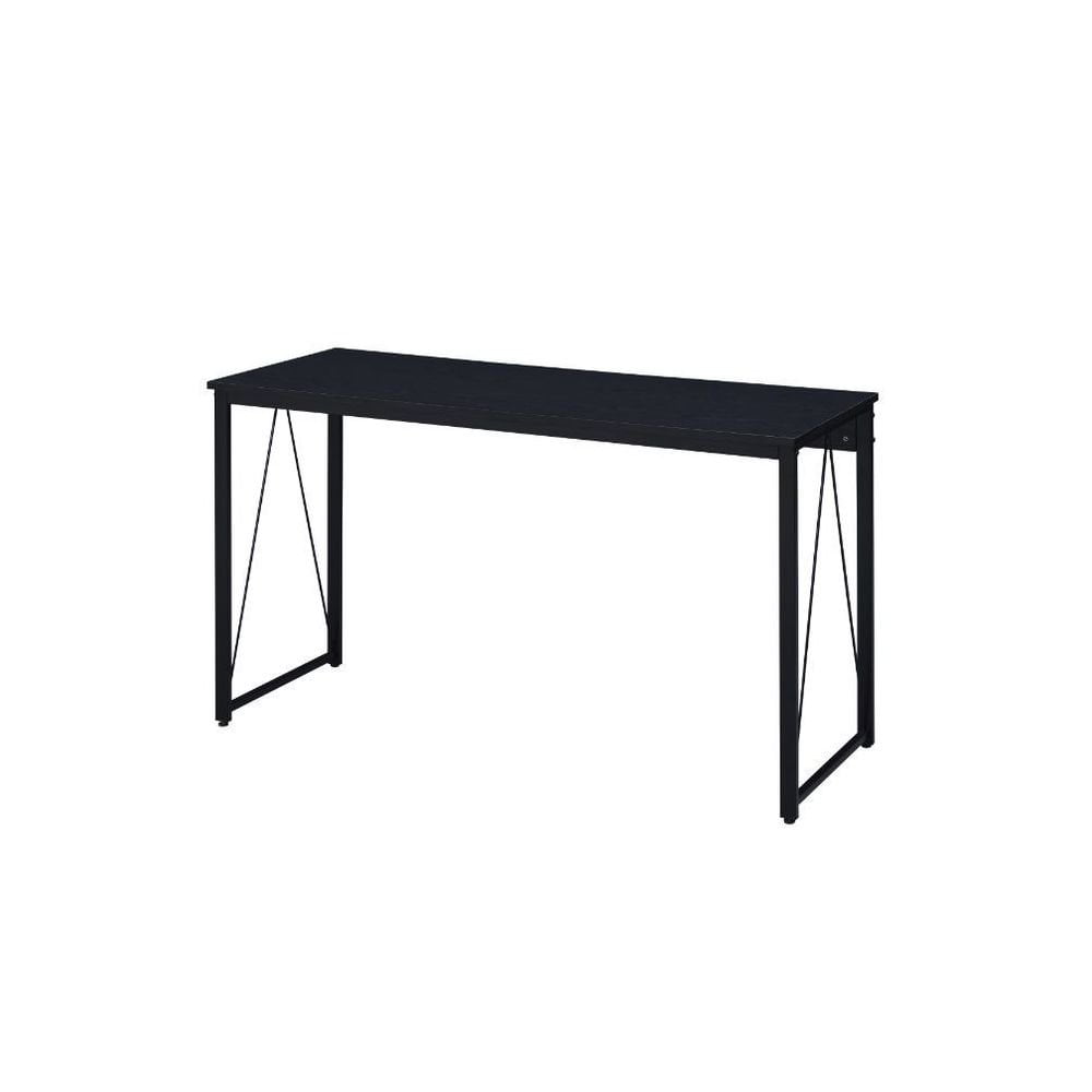 Tcbosik Home Office Writing Table Simple Metal Computer Desk, Black