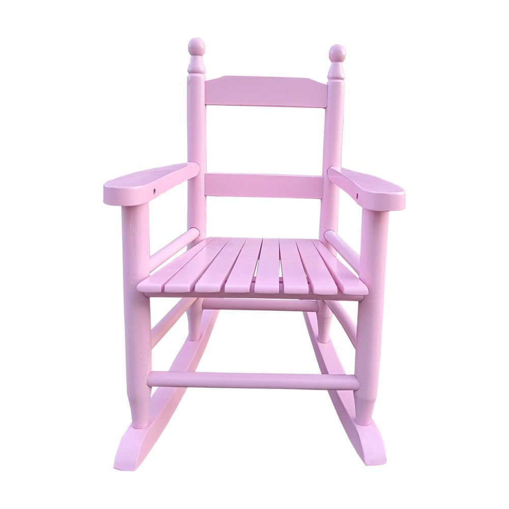 Pink Wooden Rocking Armchair for Kids