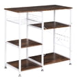 thumbnail image 1 of Tcbosik Kitchen Storage Rack Baker's Rack Utility Storage Shelf Microwave Stand Table Spice Rack Condiment Holder Workstation, Rustic Brown, 1 of 10