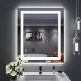 thumbnail image 1 of Tcbosik LED Bathroom Mirror, 36"x30" Anti-Fog Vanity Mirror for Wall with Front and Backlit, Memory Function, Smart Touch Button, Stepless Dimmable (Horizontal/Vertical), 1 of 7