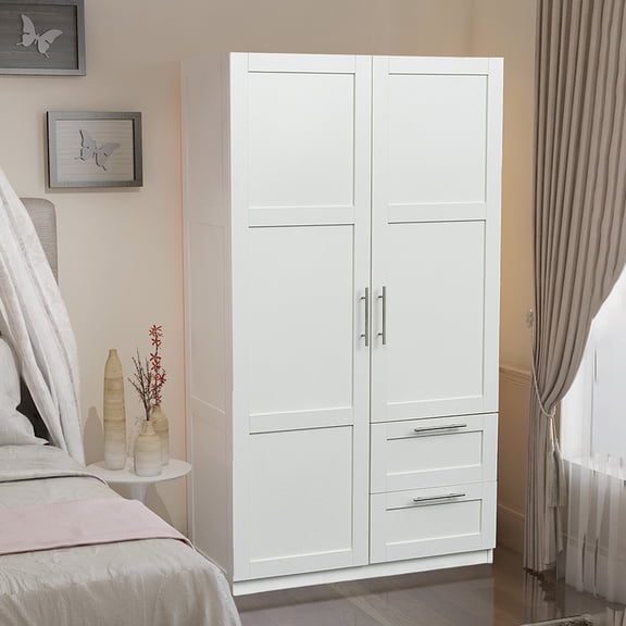 Tcbosik Large Storage Cabinet, Soft Oak Finish