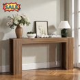 thumbnail image 1 of Tcbosik Long Console Table, 63 inch Farmhouse Sofa Table Behind Couch, Narrow Entryway Accent Table for Living Room, Hallway, Entrance, Foyer, Walnut, 1 of 9