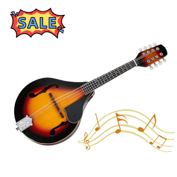 Tcbosik Mandolin Musical Instrument A Style, 8 String Mandolin for Beginners, Sunset