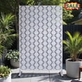 thumbnail image 1 of Tcbosik Metal Privacy Screen for Outside, 76"H x 48" Decorative Privacy Fence, Freestanding Privacy Trash Can Fence Screen for Garden Balcony, Backyard, White, 1 of 8