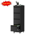 thumbnail image 1 of Tcbosik Mobile File Cabinet with Lock and Wheels, Vertical Metal Filing Cabinet with 4 Drawers for Home Office, Rolling Storage Cabinet for A4/Letter/Legal Size, Black, 1 of 10