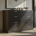 thumbnail image 1 of Tcbosik Modern 8-Drawer Double Dresser, 47.24" Wide Bedroom or Living Room Organizer, Black, 1 of 9