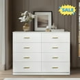 thumbnail image 1 of Tcbosik Modern 8-Drawer Dresser for Bedroom, Chest of Drawers for Closet, Living Room, Antique White, 1 of 8