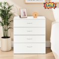 thumbnail image 1 of Tcbosik Modern Night Stand, Dresser with 4 Drawers, Small Chest of Drawers, Bedside Table for Bedroom, Hallway, Living Room, White, 1 of 8