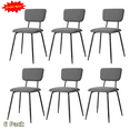 thumbnail image 1 of Tcbosik Modern Padded Dining Chairs Set of 6, Kitchen Chair with Metal Legs, Armless Chair for Home, Easy Assembly, Grey, 1 of 10
