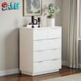 thumbnail image 1 of Tcbosik Modern Wavy-Front Drawer Dresser, 34.65"H Freestanding Bedroom Storage Cabinet with 5 Drawers, Sturdy Organizer Chest for Closet/Living Room, White, 1 of 10