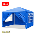 thumbnail image 1 of Tcbosik Outdoor Canopy Tent, 10x10ft Waterproof Portable Gazebo with 4 Sidewalls for Backyard, Patio, Garden, Lawn, Blue, 1 of 9