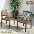 thumbnail image 1 of Tcbosik Outdoor Dining Chairs Set of 2, Acacia Wood Chair, Armchair for Backyard, Poolside, Porch, Deck, Lawn, Grey, 1 of 11