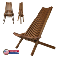 thumbnail image 1 of Tcbosik Solid Wood Folding Chair, Outdoor Lounge Chair for Patio, Porch, Pool, Deck, Lawn, Garden, 250 lbs Capacity, Natural, 1 of 11