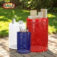 thumbnail image 1 of Tcbosik Outdoor Nesting Side Table Set of 3, Metal End Table for Patio, Garden, Backyard, Poolside, Blue & White & Red, 1 of 7