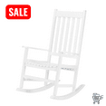 thumbnail image 1 of Tcbosik Outdoor Rocking Chair, Wooden Rocker Chair with High Back for Garden, Lawn, Patio, Porch, White, 1 of 10