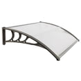 thumbnail image 1 of Tcbosik Outdoor Window Awning Exterior, 40" x 32" Front Door Overhang Canopy for Sun Shutter, UV, Rain and Snow Protection, White & Gray Bracket, 1 of 8