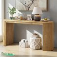 thumbnail image 1 of Tcbosik Pine Wood Console Table, 59.2 inch Behind Couch Table, Narrow Sofa Table for Entryway, Hallway, Living Room, Natural, 1 of 8