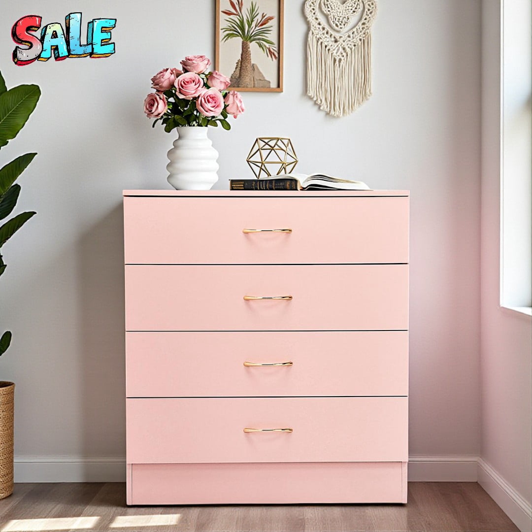 slim fit dress slacks Pink Dresser with Power Outlet and LED Lights, Wood 8 Drawer Dresser f –  WoodArtSupply main image 0
