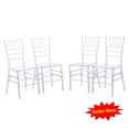 thumbnail image 1 of Tcbosik Plastic Chairs Set of 4, Modern Dining Chairs, Accent Chair for Party, Wedding, Meeting, Transparent, 1 of 9