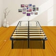 thumbnail image 1 of Tcbosik Platform Bed Frame 74*38*14" Wooden Bed Simple Mattress Foundation Frame, Twin Size, Black, 1 of 8