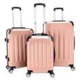 thumbnail image 1 of Tcbosik Portable ABS Trolley Case, 3 Piece Set Rolling Luggage Suitcase Set with Spinner Wheels for Travel and Business, 20/24/28inch, Rose Gold, 1 of 10