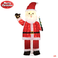 thumbnail image 1 of Tcbosik Pre-Lit 6FT Santa Claus with 180 LED Lights, Shimmering Fabric, Holding Christmas Tree – Outdoor & Indoor Holiday Décor (Red), 1 of 8