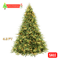 thumbnail image 1 of Tcbosik Pre-Lit Christmas Tree with 450 LED Lights, 6.5ft Artificial Lighted Holiday Tree for Home, Office with 2225 Branch Tips, Green, 1 of 7