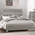thumbnail image 1 of Tcbosik Queen Size Platform Bed, Wood Bed Frame with Headboard, Box Spring Required, Gray, 1 of 4